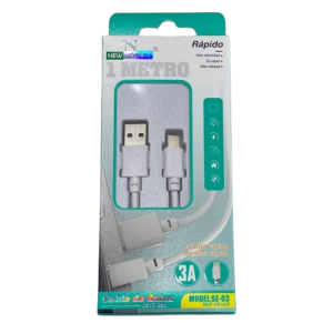 CABLE NEW SCIENCE – LIGHTNING+USB  1M/3A SE-03