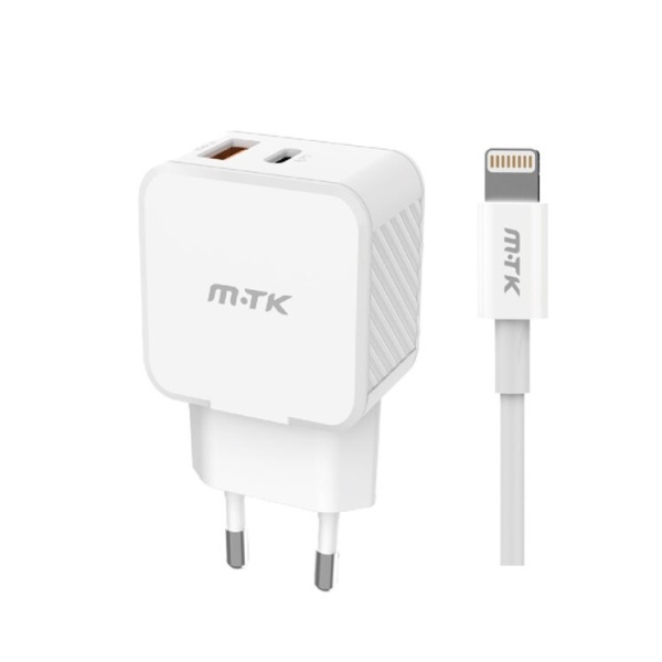 CARGADOR RED MTK – TA0334 TIPO.C+LIGHTNING 25W - Imagen 3