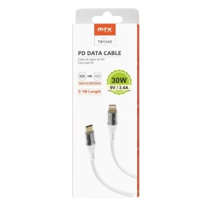 CABLE MTK – LIGHTNING+USB.C  1M/3,4A TB1342