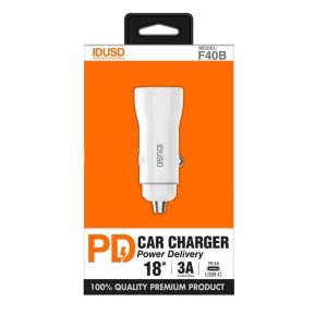 CARGADOR COCHE IDUSD – TIPO.C  F40B 18W