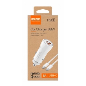 CARGADOR COCHE IDUSD – TIPO.C+ TIPO.C  F56B 38W
