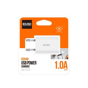 CARGADOR RED IDUSD – USB / 6204B  1.0A