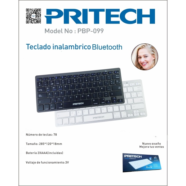 MINI TECLADO - INALAMBRICO KB233W - Imagen 2