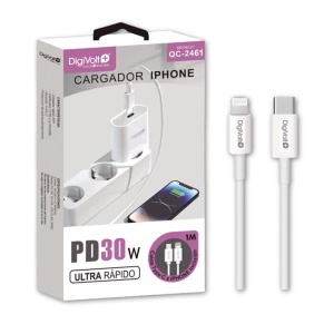 CARGADOR RED DIGIVOLT – TIPO.C+LIGHTNING QC-2461 30W