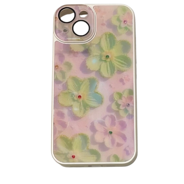 CARCASA IPHONE 13/14 - DIBUJO FLORES