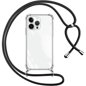 CARCASA IPHONE 14 PRO MAX - TRANSPARENTE COLGANTE NEGRO