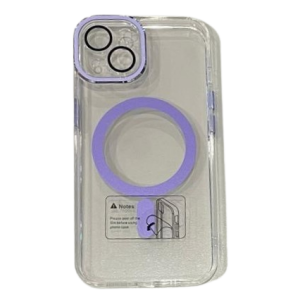 CARCASA IPHONE 13/14 - MAGNETICA TRASPARENTE LILA