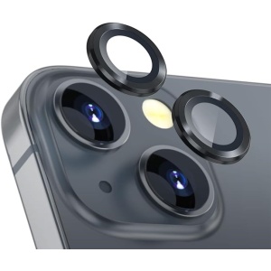 CRISTAL TEMPLADO CAMARA INDIVIDUAL IPHONE 12 PRO MAX / IPHONE 13 / 13 MINI - NEGRO