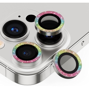 CRISTAL TEMPLADO CAMARA INDIVIDUAL – IPHONE 14 PRO / 14 PRO MAX BRILLO ARCOIRIS