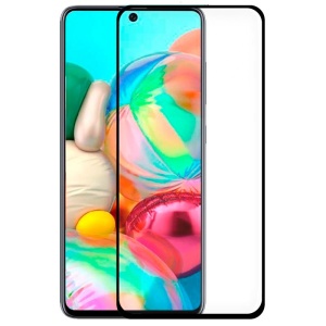 CRISTAL TEMPLADO – SAMSUNG A73 / A72 / A71 / A81 – CONTORNO NEGRO