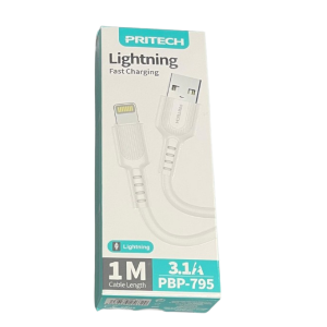 CABLE PRITECH – LIGHTNING+USB 1M/3,1A  PBP-795