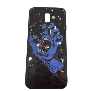 CARCASA SAMSUNG J6 PLUS- DIBUJO MANO AZUL