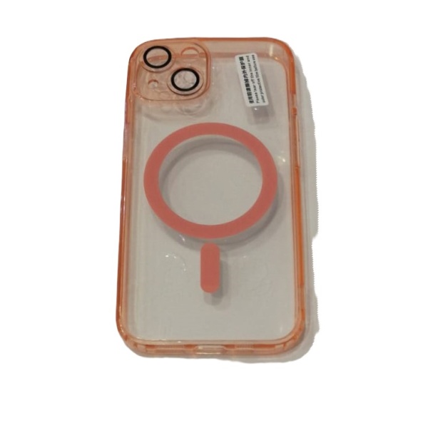 CARCASA IPHONE 13/14 - MAGNETICA TRANSPARETE ROSA