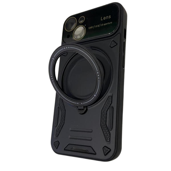 CARCASA IPHONE 13/14 - MAGNETICA SOPORTE NEGRA