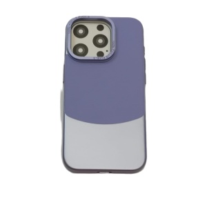 CARCASA IPHONE 15 PRO - LILA Y PLATA